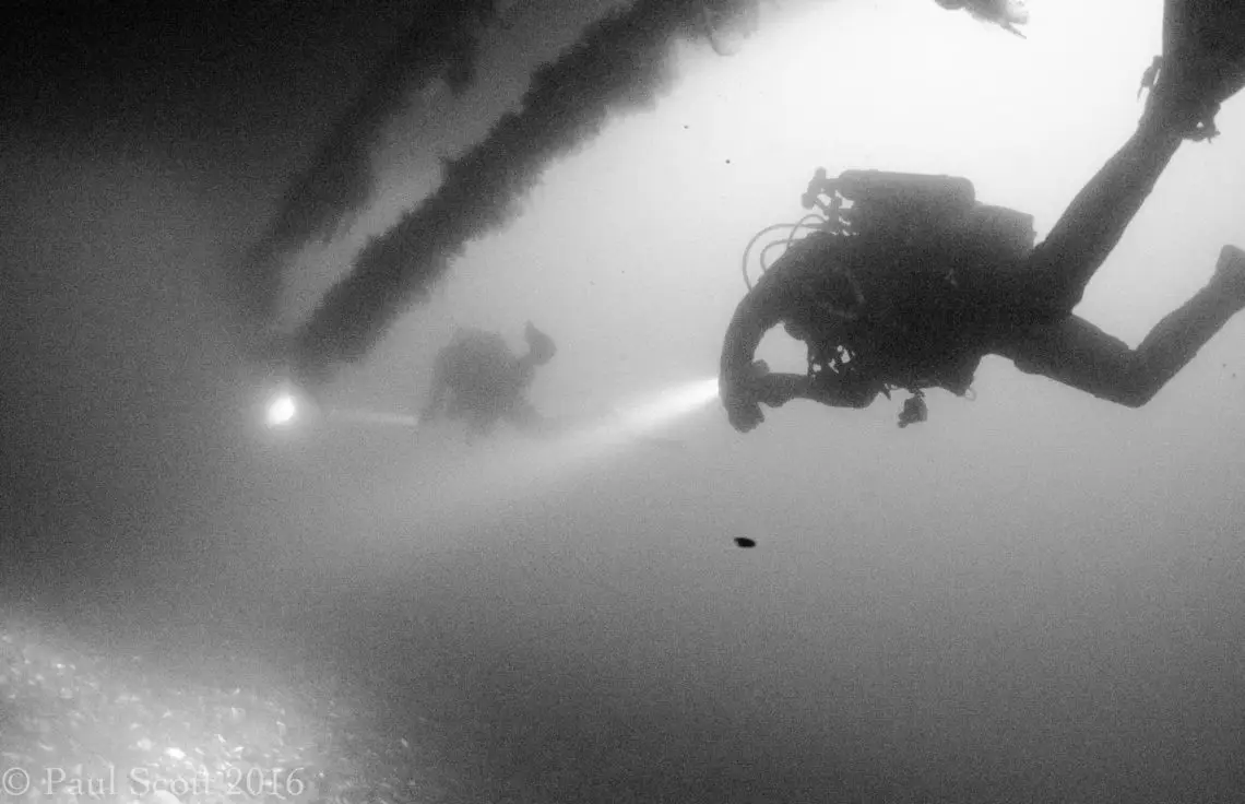 Under the Bow of the Port Napier Wreck, Isle of Skye, Scotland